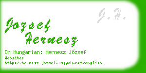jozsef hernesz business card